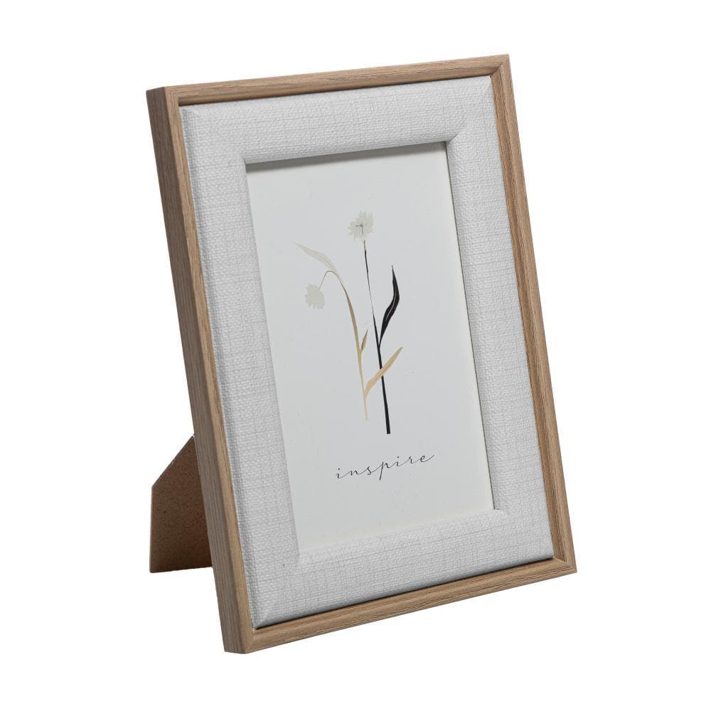 Porta Retrato Happy 10x15cm Branco MDF Lyor Porta Foto Decorativo para Sala Quarto Escritório Mesa Estante Casa Moderna