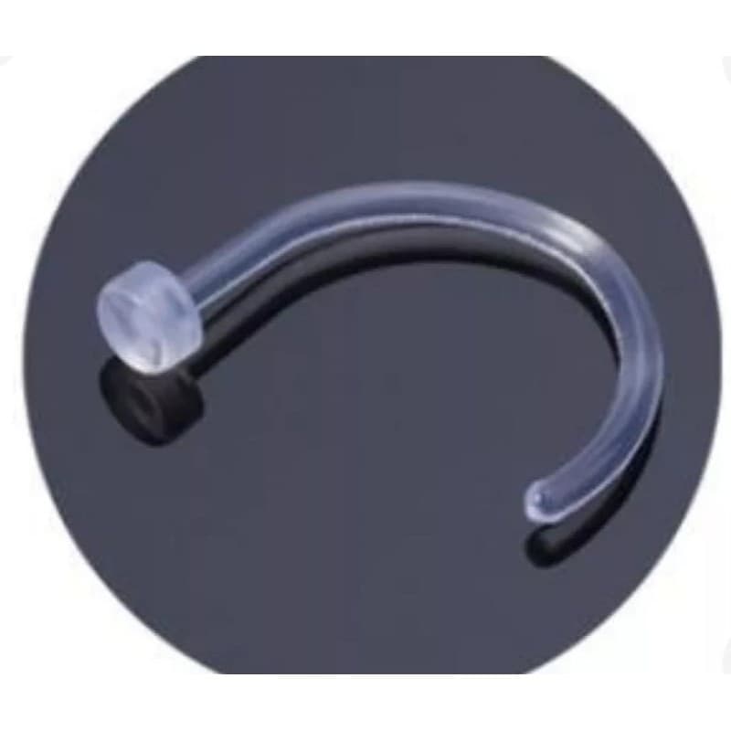 Piercing de Nariz Transparente Silicone Flexíveis 1 unidade