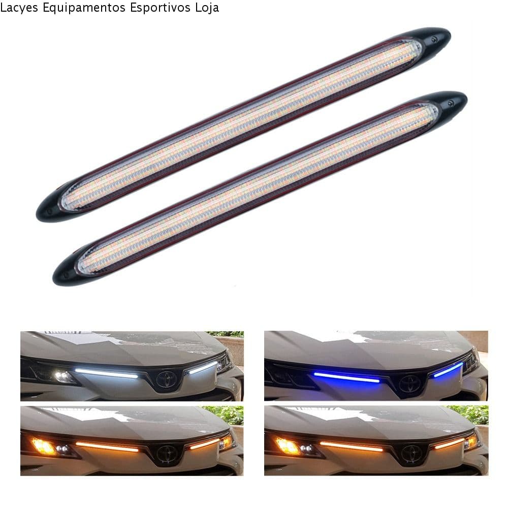 LACYES 2pcs Tira LED DRL Flexível , Faróis Automáticos À Prova D'água Luzes Diurnas Para Dirigir