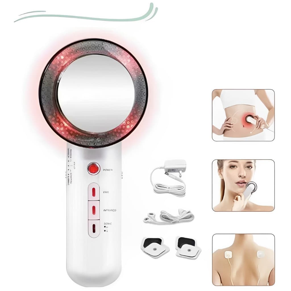 Massageador anti envelhecimento rugas beleza Aparelho Portátil Fisioterapia Ultrassom Tens Infravermelho Profissional