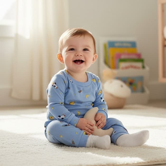 Conjunto Bebê RN Infantil Pijama Kit 2 Peças Manga Longa Malha Menino Menina