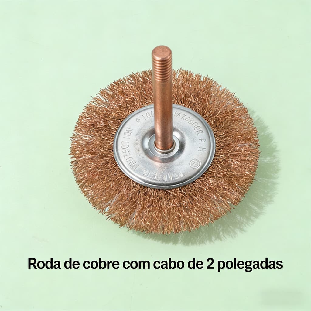Cabeça de escova de fio de aço de 2 polegadas, ferramenta mágica para remover ferrugem e tinta de fendas