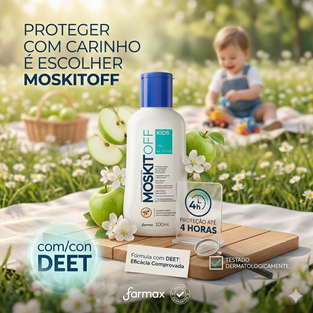 Farmax Repelente Moskitoff 100Ml Loção Kids