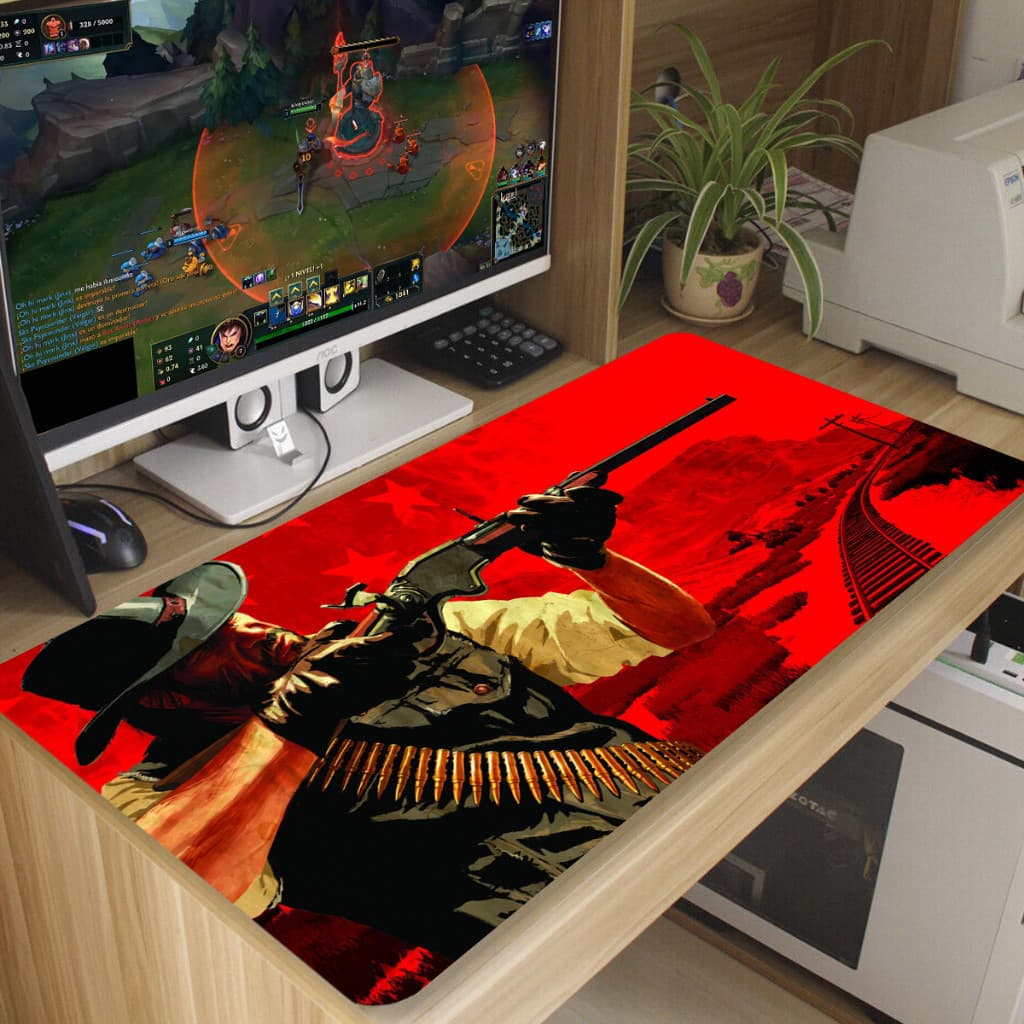 Mouse Pad Game Red Dea Antiderrapante Diversas Estampas 70x35 22x18cm