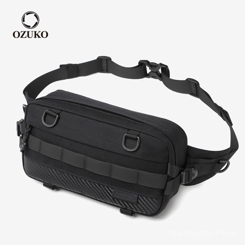 OZUKO Saco De Cintura Para Homens Tático À Prova D'água Corpo Cruzado Molle