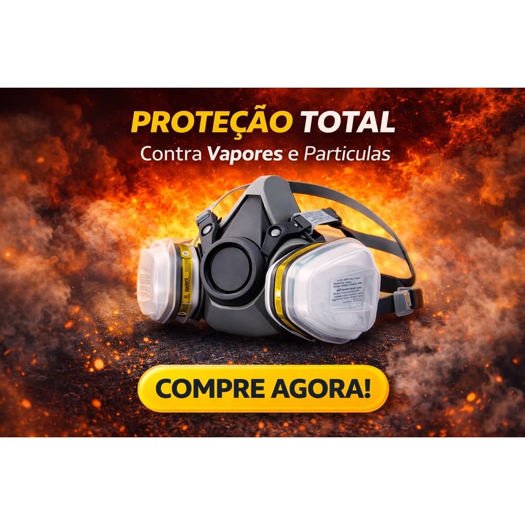 Respirador Semi Facial Profissional – Proteção Contra Poeira, Vapores e Produtos Químicos