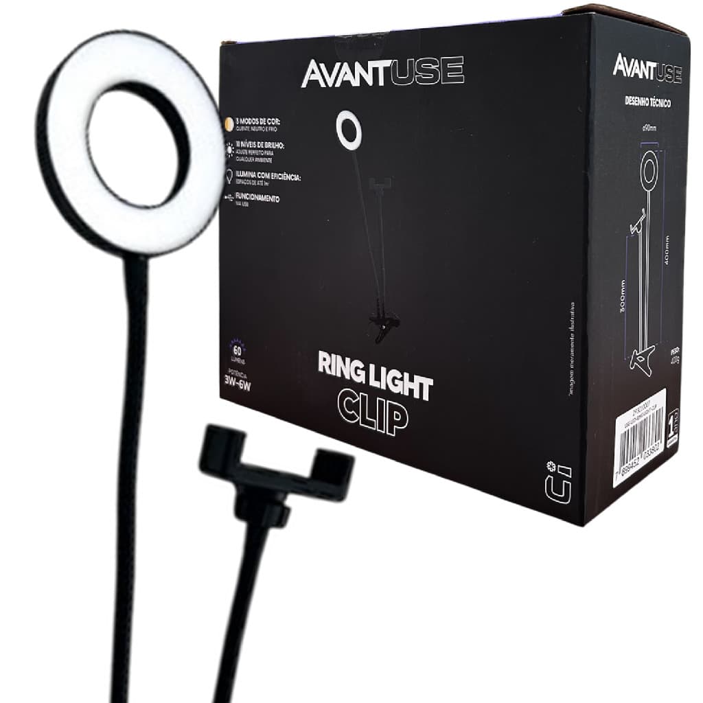 Ring Light Clip 6w Foto Video Selfie 3000K 4000k 6500K USB
