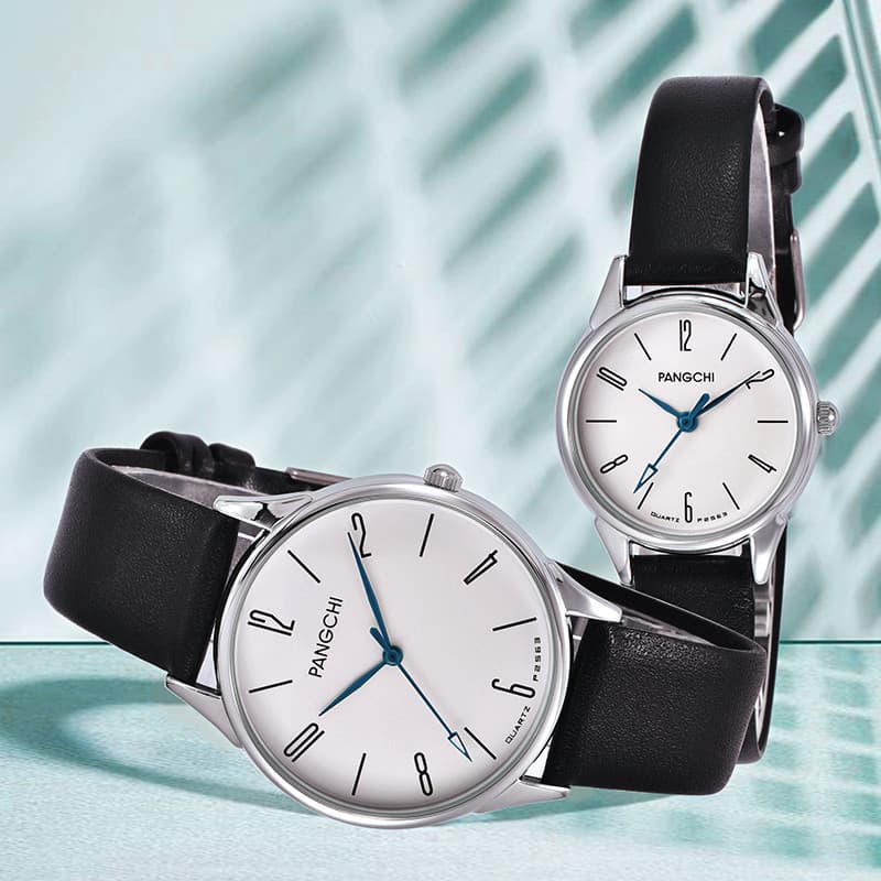 Pengzhi relógio de pulso masculino com cinto confortável, relógio Casual de moda para casal, movimento importado, relógi