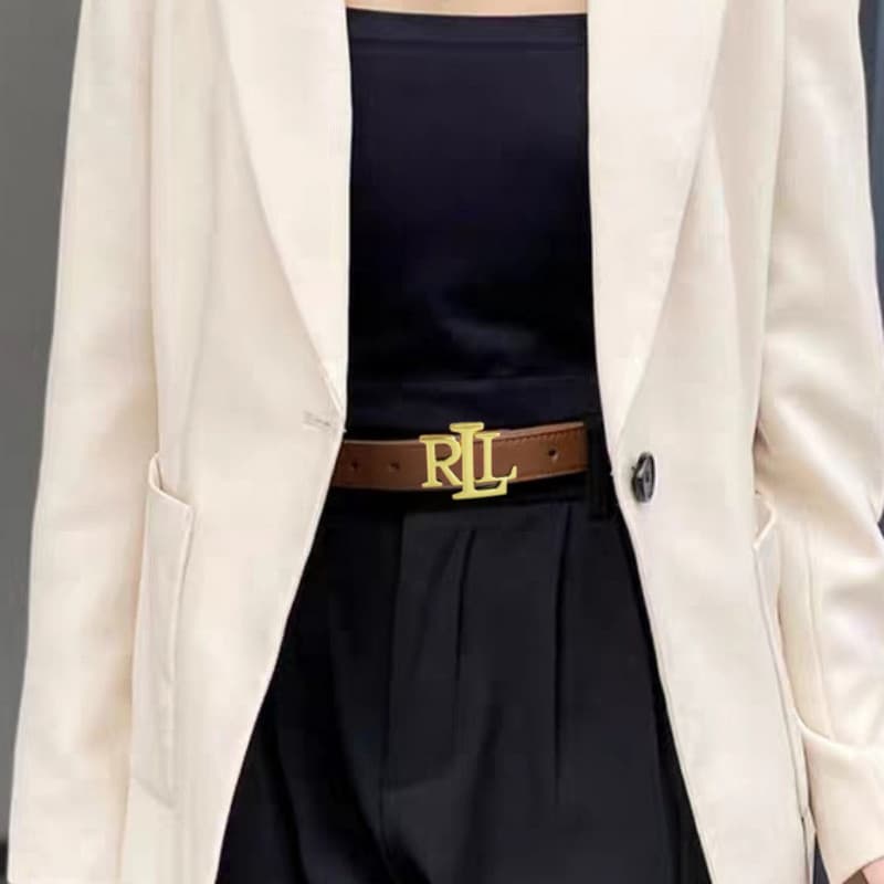 Cinto Feminino de Couro Genuíno Modelo 2025 RLL, Cinto de Couro para Jeans e Calças Casuais, Cinto Versátil para a Cintu
