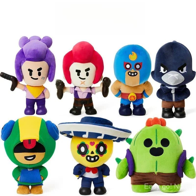 Brawl Pelúcia Pico Shelly Coágulo Leon Poco Estrelas Brinquedo De Travesseiro Bonecas Personagens Do Jogo Para Crianças