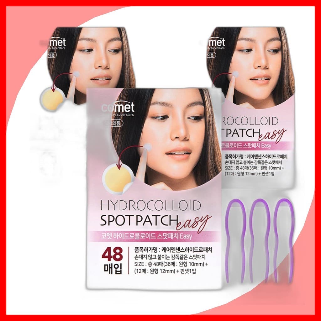 [comet] Adesivo Hidrocolóide Fácil , 144 Unidades , 1 Unidade/Coreano/Tratamento De Acne/100 % Genuíno Da MCYMA