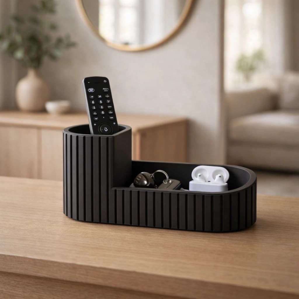 Organizador de Mesa Escritório Ripado Porta Caneta Porta Treco Para Recepção e Sala Moderno Multiuso