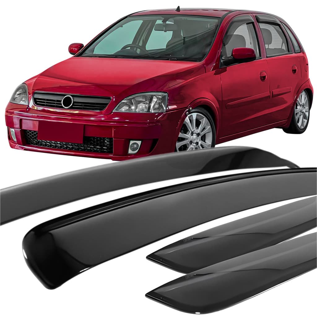 Calha Defletor de Chuva Chevrolet Corsa 2002 03 04 05  a 10 11 2012 4 Portas