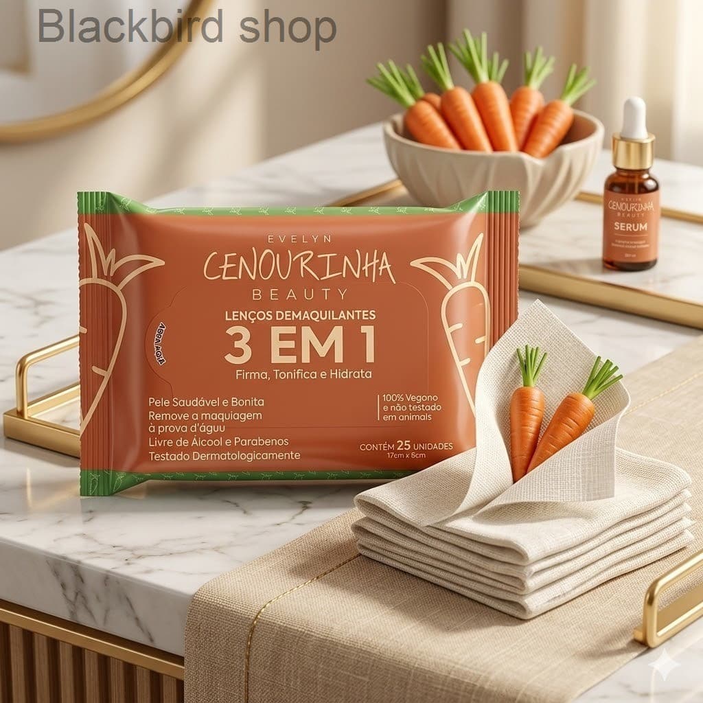 Lenço Demaquilante Cenourinha BeautyTIXU