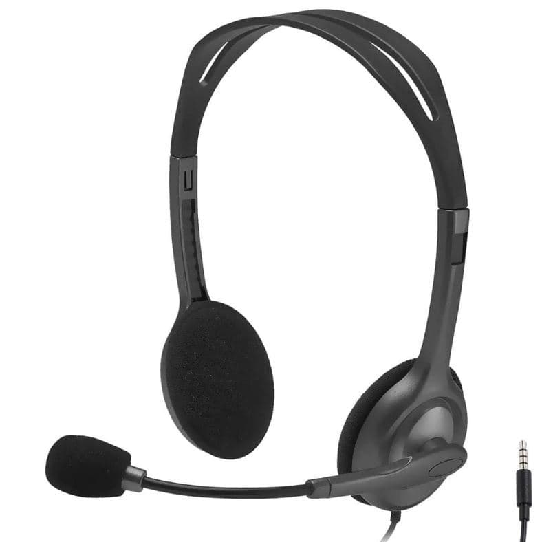 Headset Logitech H111 P2 com Microfone Ideal para PC e Escritório