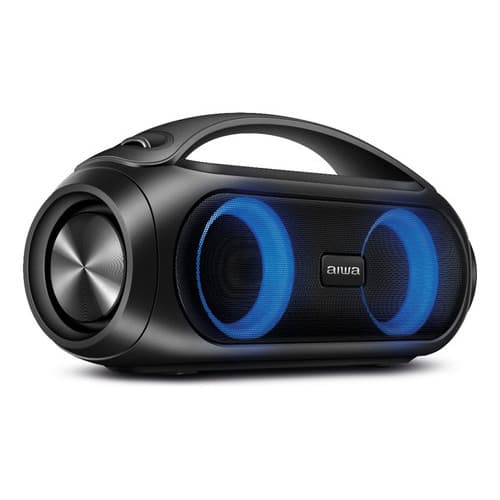 Caixa De Som Aiwa Bbs02 Ipx5, Bt 7 Modos De Luz Tws Preto 127/220v
