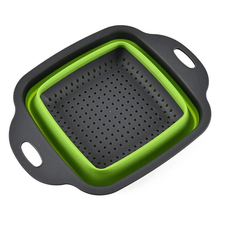 Escorredor de Silicone Multiuso Quadrado Retrátil Pequeno