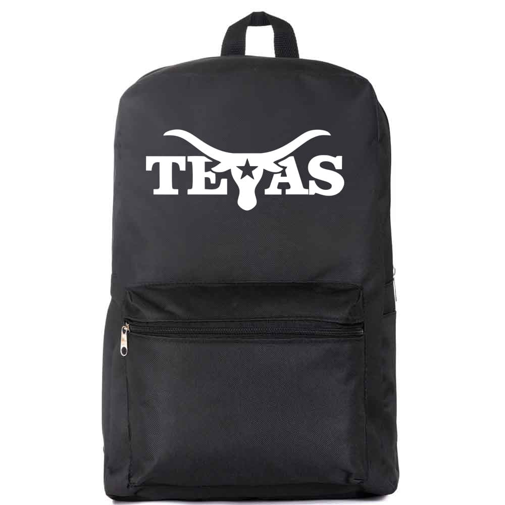 Mochila Preta Texas Country Viagem Trabalho Bolsa Escolar Alça Reforçada Oferta Masculina Resistente