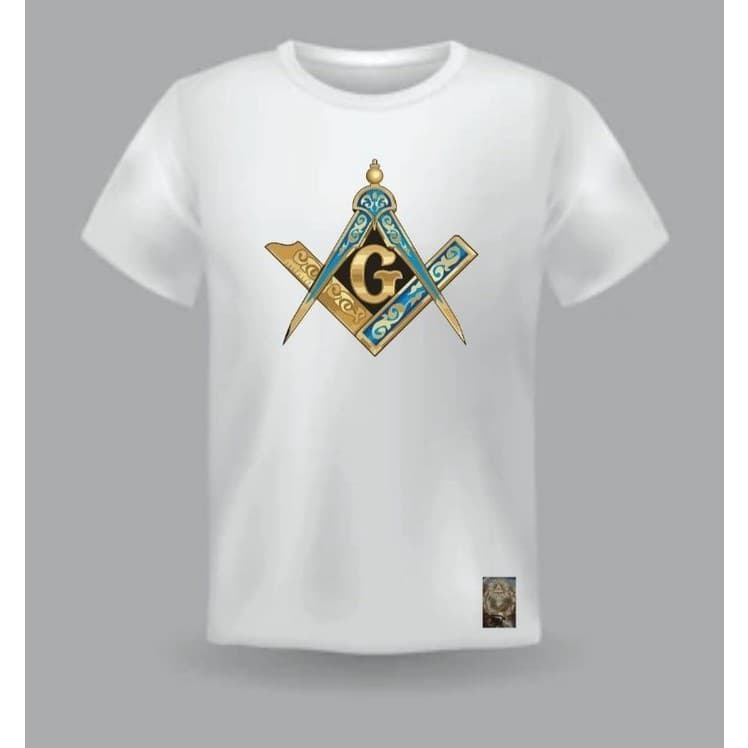 Camiseta Maçonaria "Esquedro E compasso Grande Color" Simbologia 100% algodão TFA Maçon JsCod