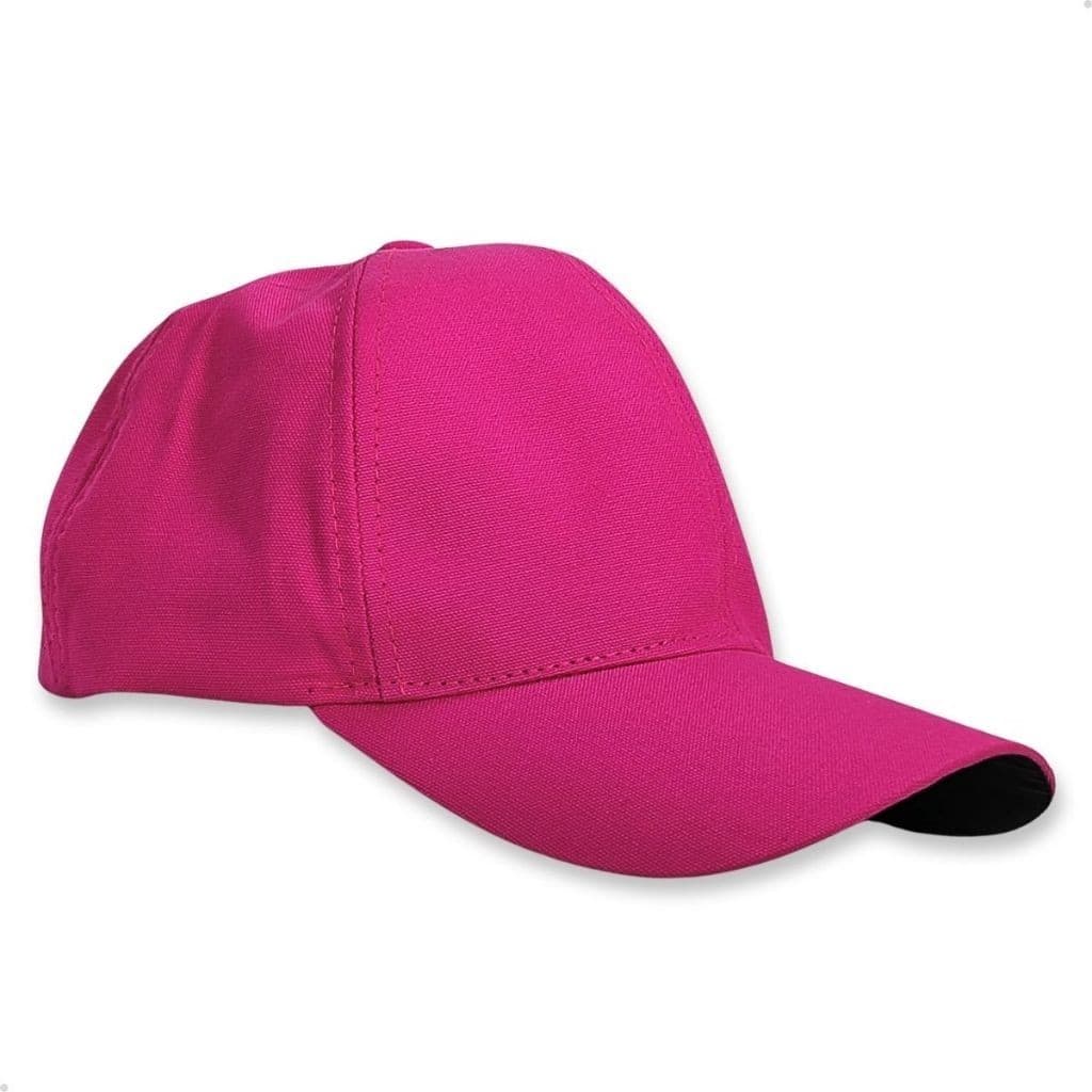 Boné Liso Rosa Tecido Algodão Brim