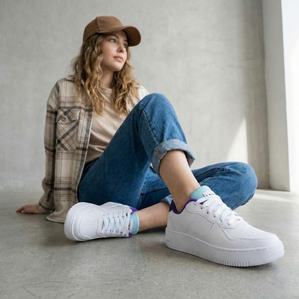 Tênis Branco Uva Feminino Casual Unisex Masculino Confortável Macio Promoção