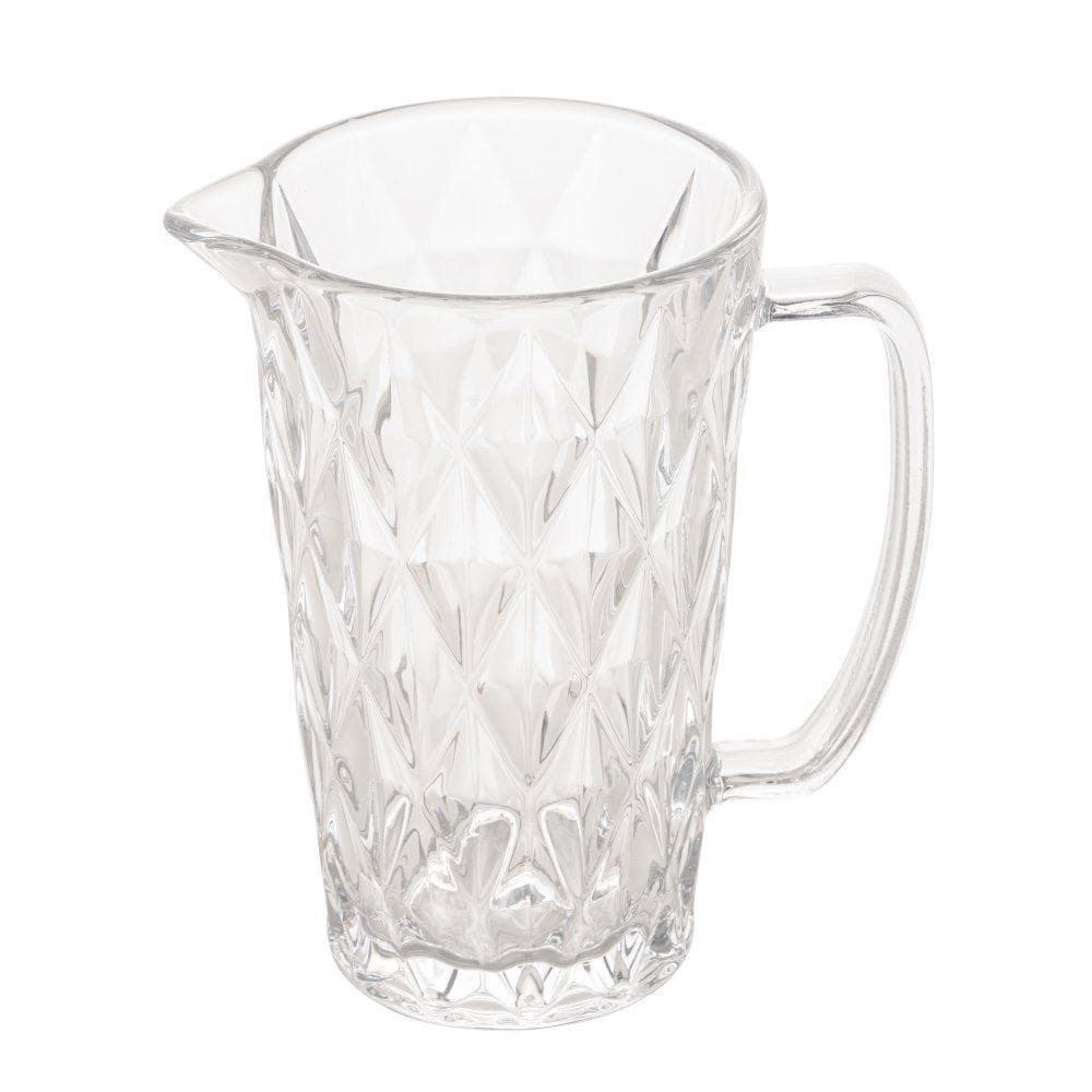 Jarra de Vidro Diamond 1L Lyor Incolor - Jarra Transparente para Água, Sucos e Mesa Posta