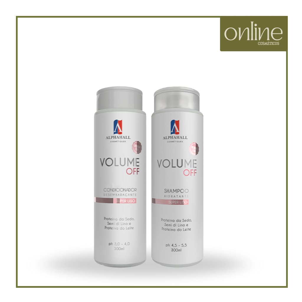 KIT VOLUME OFF ALPHAHALL – SHAMPOO + CONDICIONADOR 300ML | ZERO FRIZZ