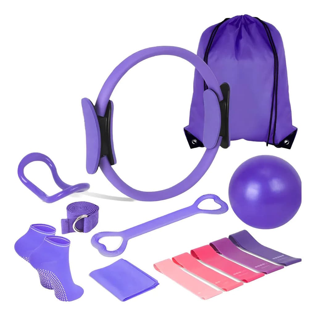 Kit Pilates 13 Peças Abahub Treino Em Casa Band As Acessório