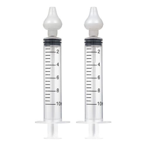 Kit 2 Seringas Lavagem Higienização Nasal Bico Silicone Transparente