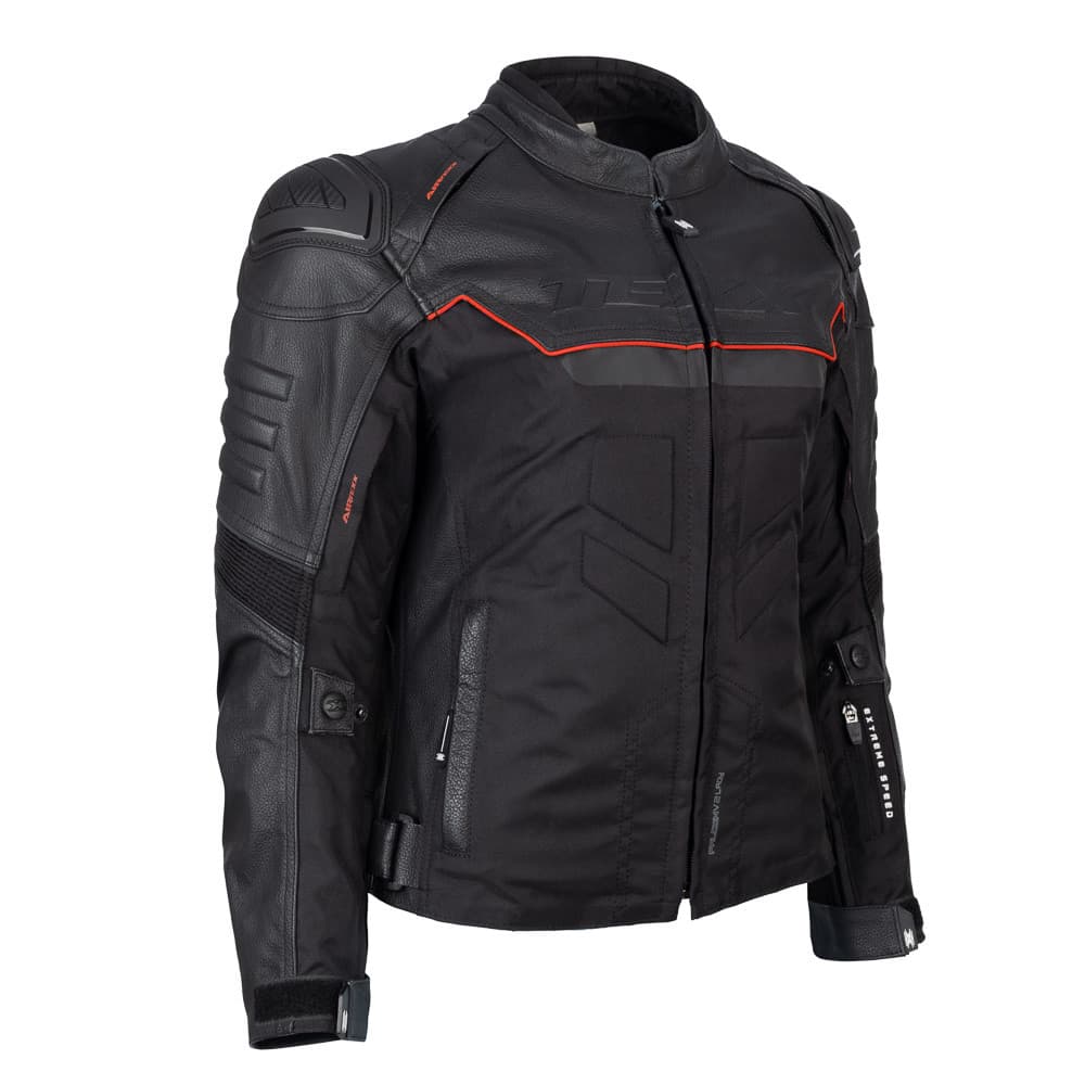 Jaqueta Feminina Motociclista Texx Falcon Lady V2 Couro Premium c/ Proteções Removíveis