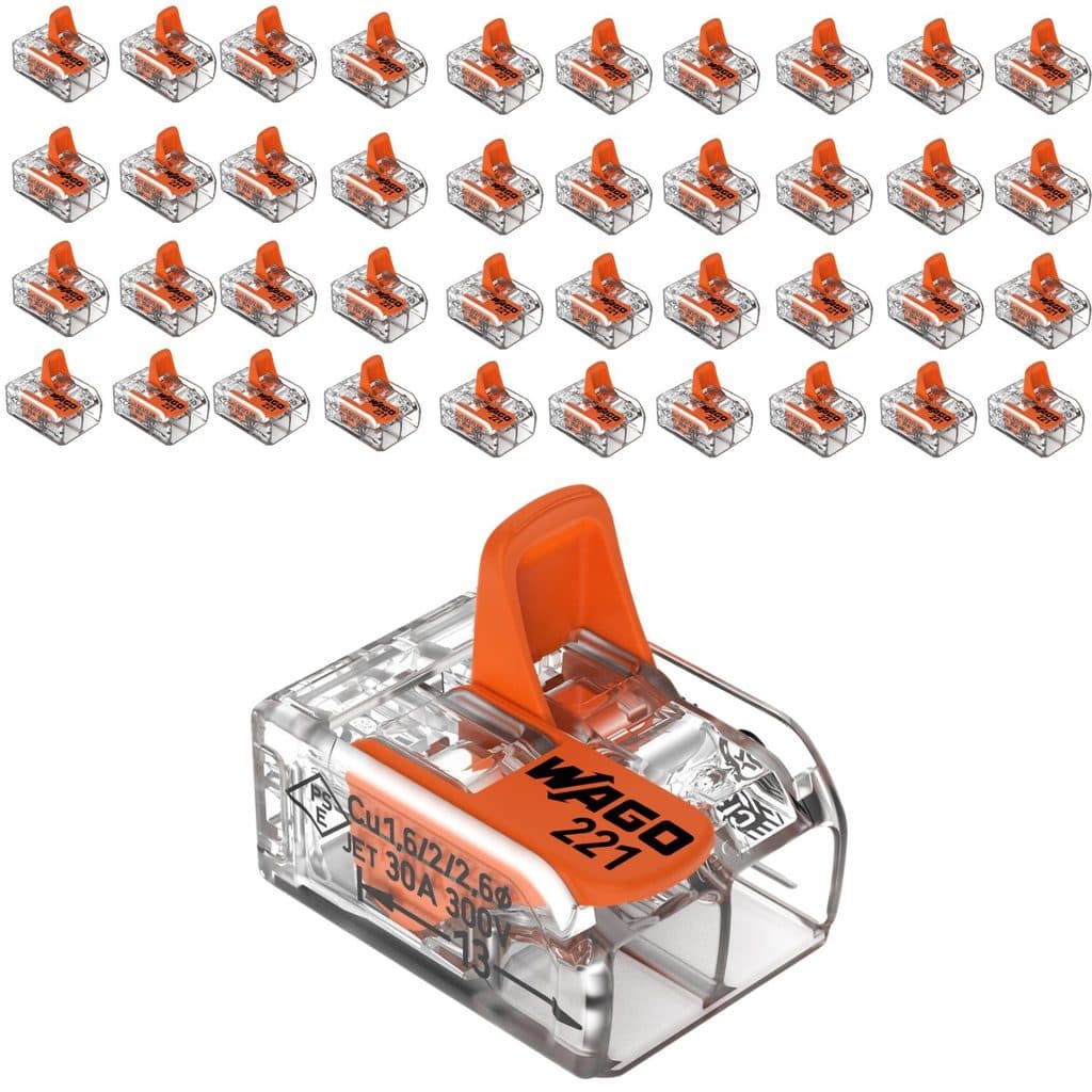 Kit 40 Conector Emenda Chuveiro 2 Vias 6mm 41a 221-612 Wago