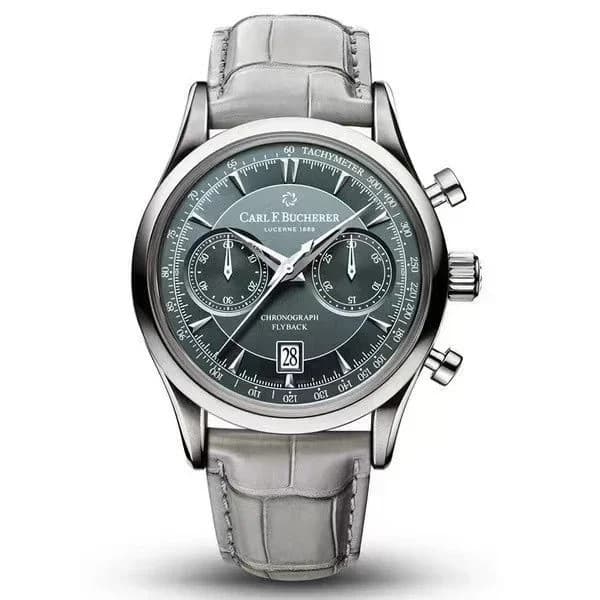 Relógio Cronógrafo de Quartzo Masculino Carl F. F. Malilong Flying Return Cinza 2024 BGIV
