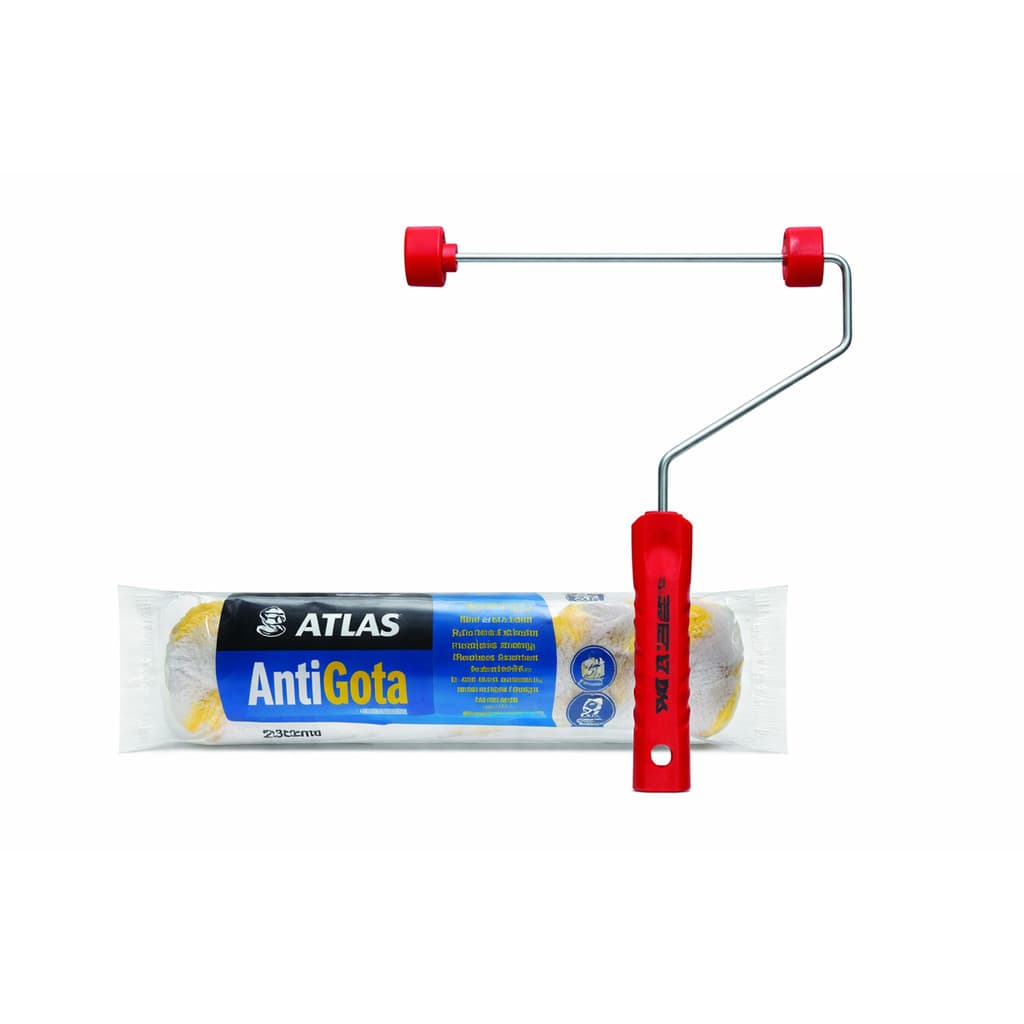 Kit Pintura Atlas Rolo Antigota 23cm + Garfo 23cm Profissional