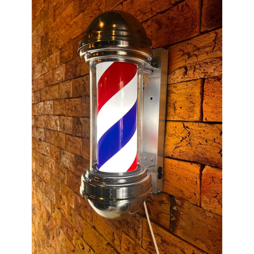 Barber Pole Barbershop Giratório 41cm Auvic Barbers