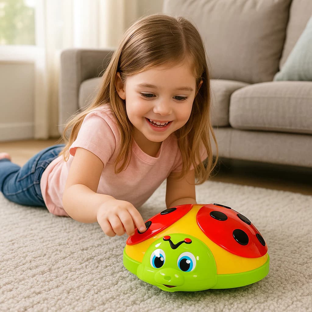 Brinquedo Joaninha Interativo Educativo Bichinho Estímulo Infantil Presente Brincar