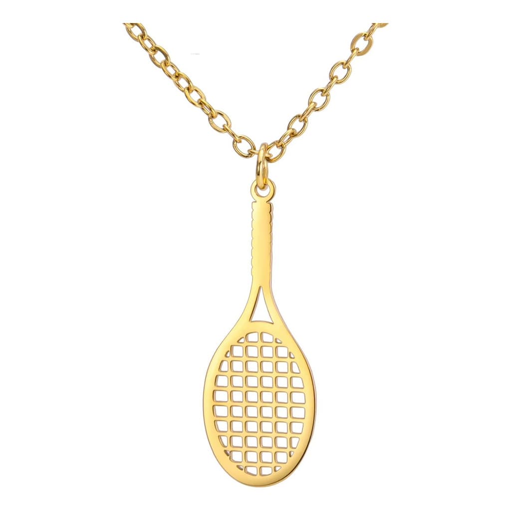 Colar Com Corrente Pingente De Raquete De Tenis Tennis