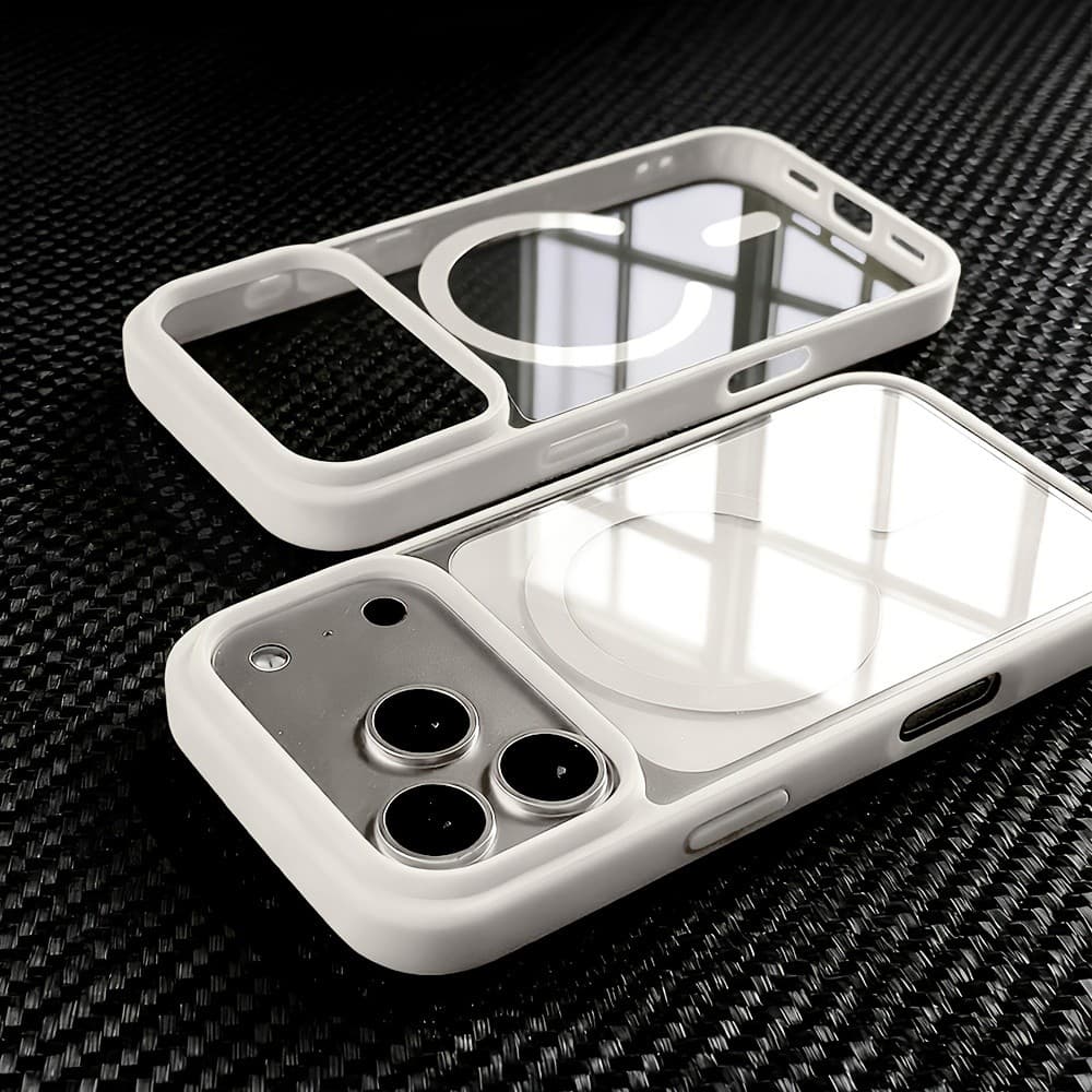 Capa De Telefone-Magnética Transparente De Luxo Sem Fio Adequada Para Iphone 17 Pro Max , Air 15 , 14 , 13 , 12 , 11 E 1