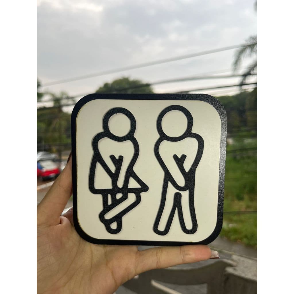 Quadro Decorativo para porta de Toaletes