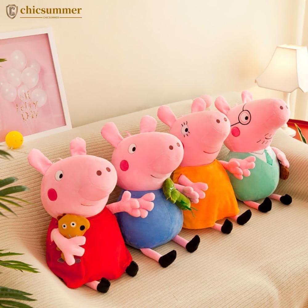 CHICSUMMER 20cm Peppa Pig Brinquedo De Pelúcia Macio Recheado Bonecas Festa Da Família Para Crianças Natal Ano Novo Pres