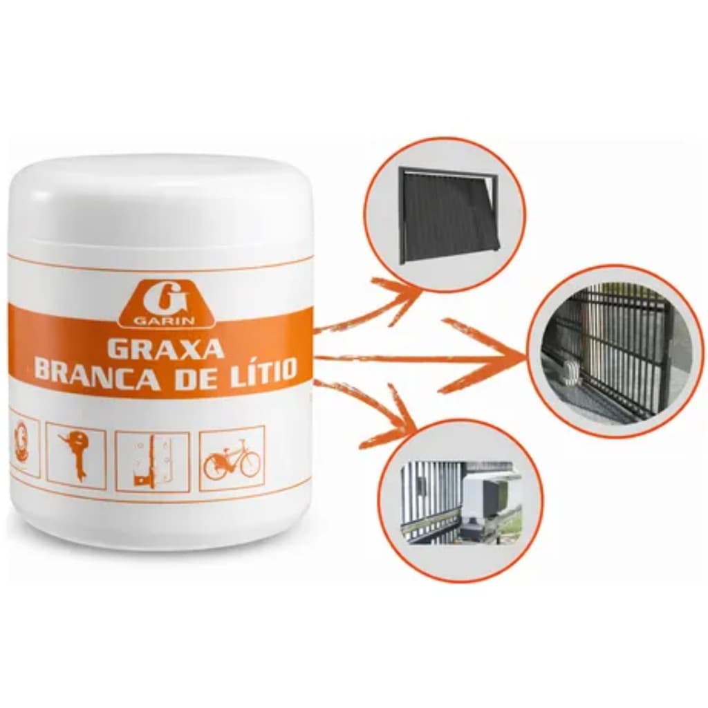 Graxa Branca Lítio Náutica  500g Garin Lubrificante Motor Barco Engrenagem Rolamento Umidade