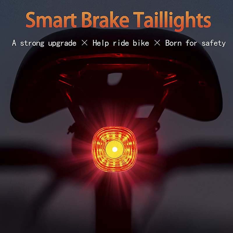 Luz Traseira De Bicicleta Inteligente ENLEE – Lanterna Recarregável À Prova D'água Com Lâmpada De Selim Sensor De Freio