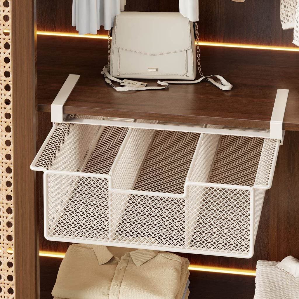 Tipo gaveta caixa de armazenamento de roupa interior sob o guarda-roupa pendurado cesta meias domésticas organizador ces