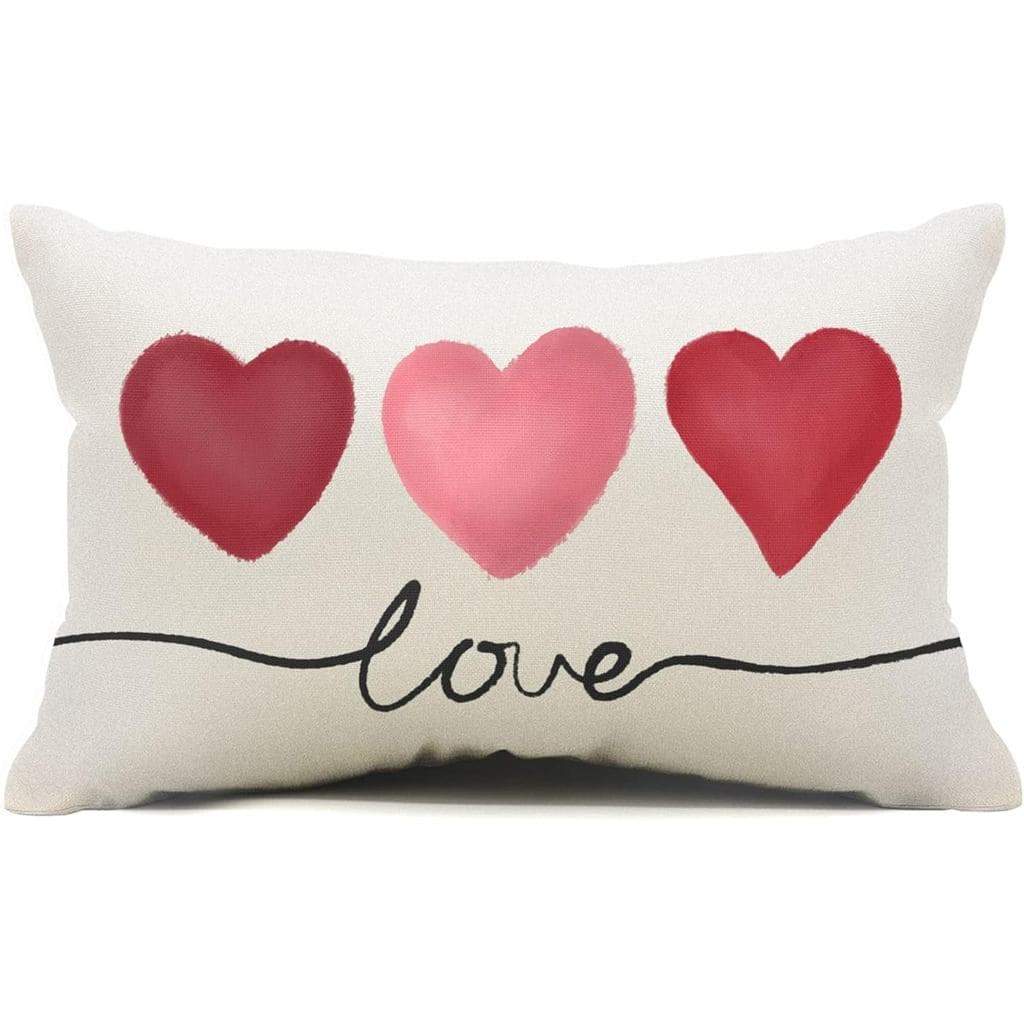 Capas de Almofada DFXSZ para o Dia dos Namorados 12x20 Coração Rosa Amor Almofadas para o Dia dos Namorados Capas de Alm
