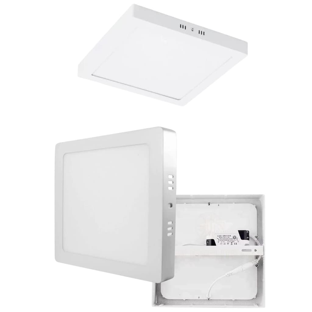 Plafon Led 18w Quadrado Sobrepor Alumínio 21x21cm Quente 3000k Bivolt 85v-220v
