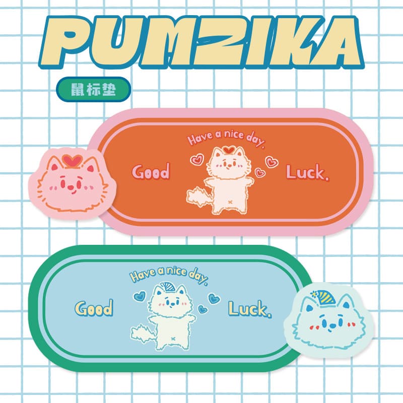 Pumzika Original laranja verde gato bonito grande Mouse pad dos desenhos animados pano impressão costura borracha grande