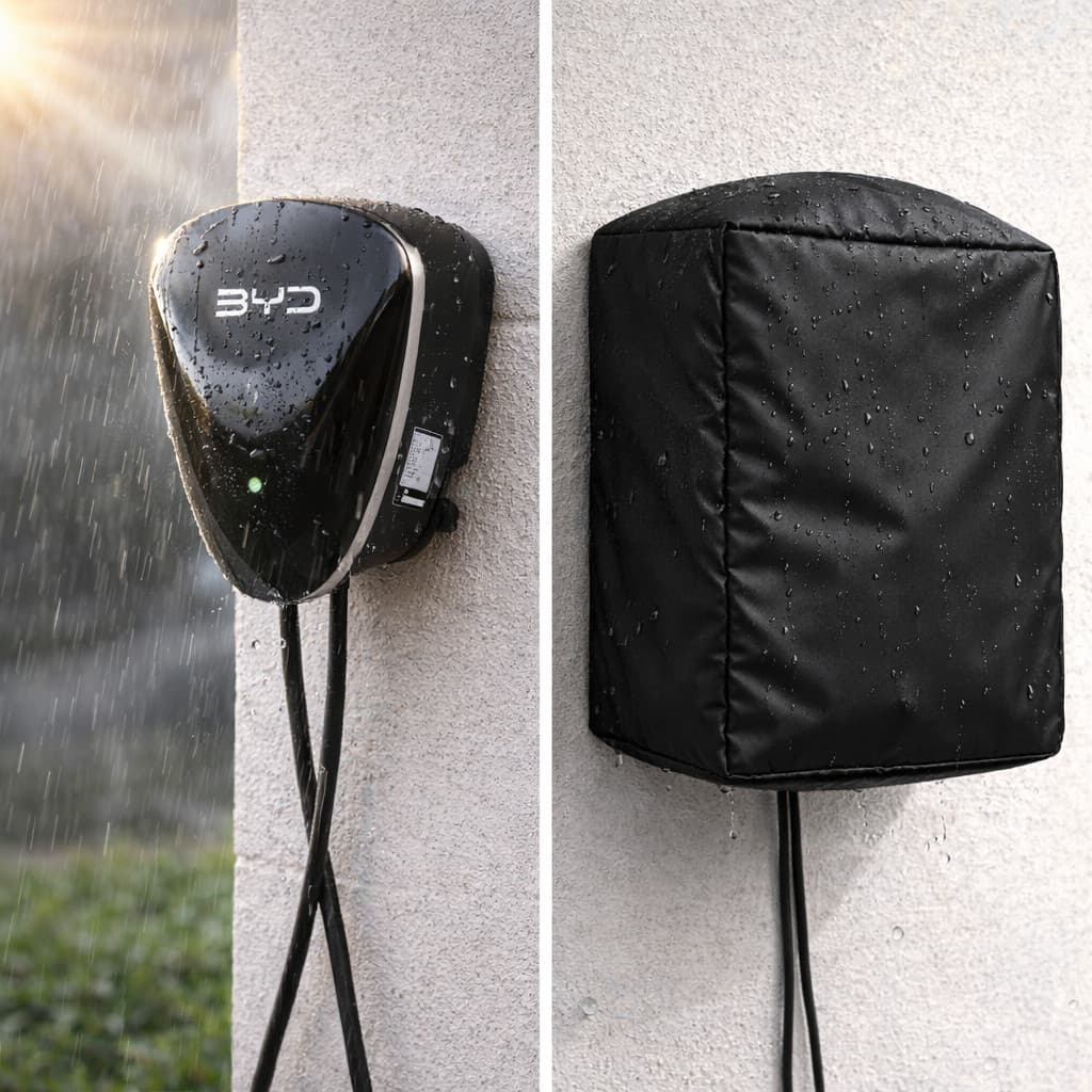 Capa Wallbox BYD Carregador Carro Elétrico Resistente à Água Proteção Estação Recarga EV Chuva Sol Poeira PROTEJA Já