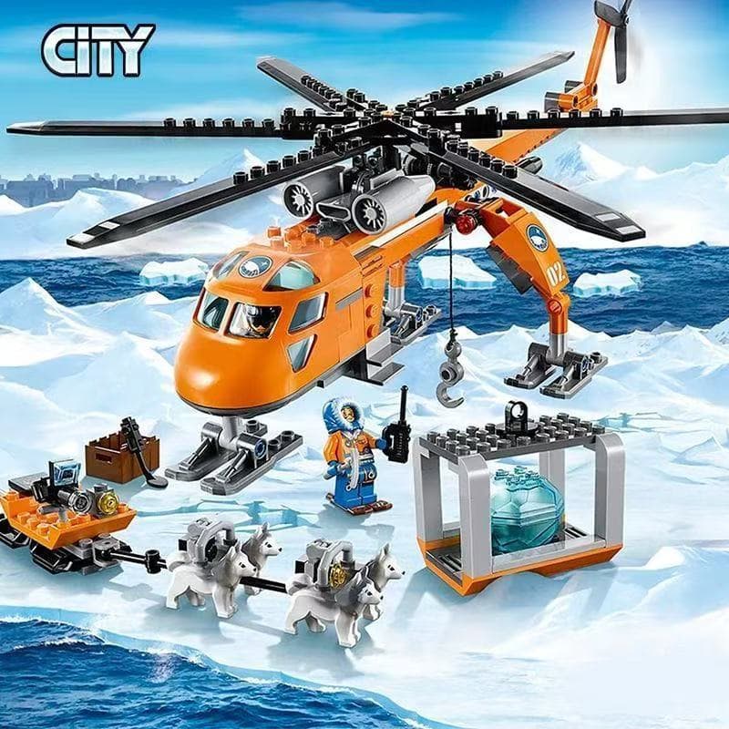 300 pçs blocos de construção Lego montagem helicóptero resgate montagem transporte avião modelo crianças menino criativo