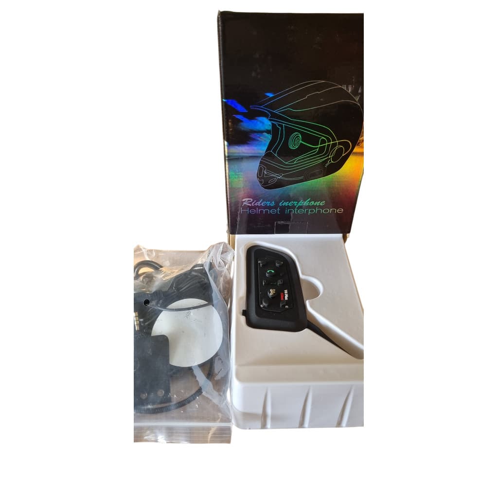 Intercomunicador Moto V6 Plus Bluetooth Para Capacete 1200m Rádio FM Prova D'água Bluetooth 5.1