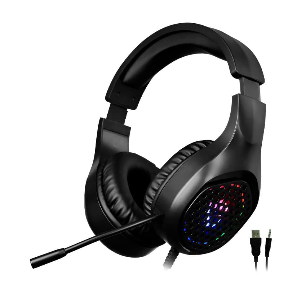 Fone Gamer Satellite GH-330 RGB / Com Fio - Preto