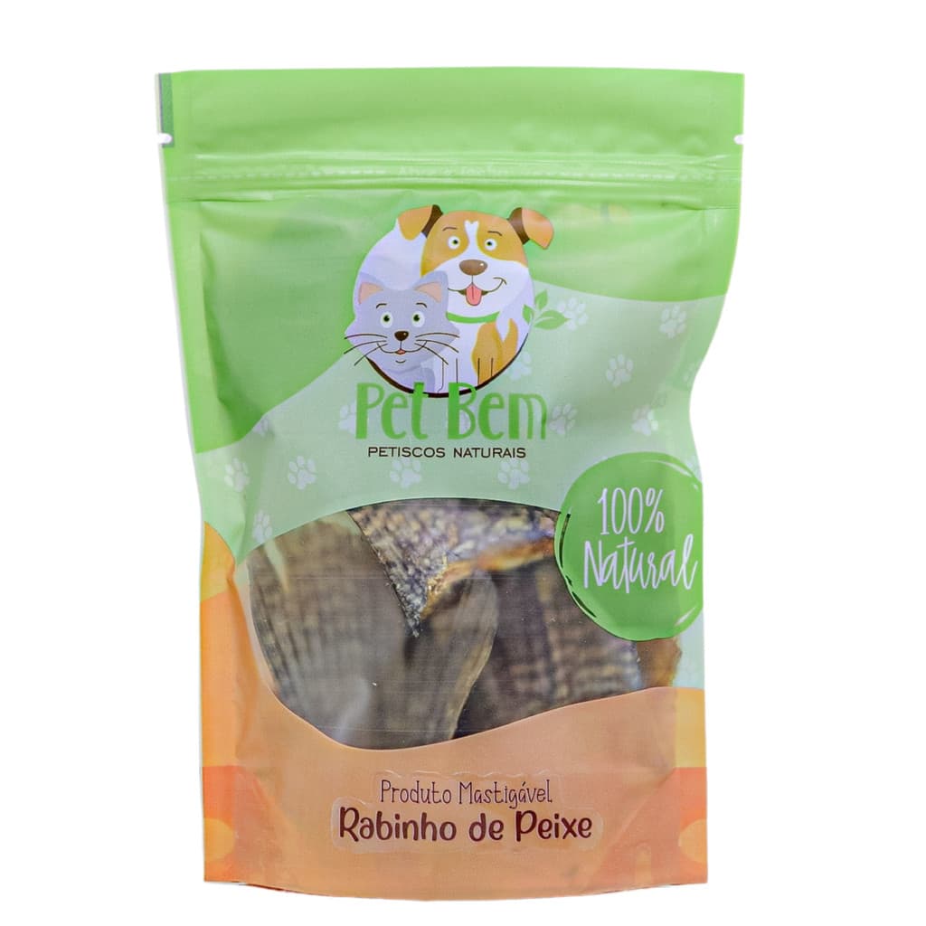 Rabinho de Peixe 60g (Barbatana de Tilápia) - Pet Bem